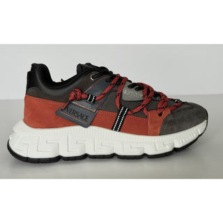 Versace Men's Greca Sneakers Red/Gray 14 US (47 Euro) IT 1021490 NIB