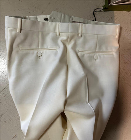 Gucci Men’s Panama Wool Mohair White Dress Pants 30 US (46 Eu) Italy 719376 NWT