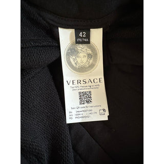 Versace Women's Black Greca Print Jogger Pants Size 8 US (42) 1008416 NWT $790