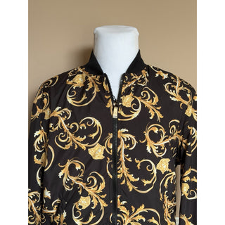 Versace Men's Reversible Blouson Jacket Black/Gold 40 US (50 Euro) 1012269 NWT