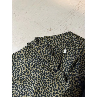 NWT $890 Saint Laurent Men Hawaii SL Print black leopard pattern Shirt Size M