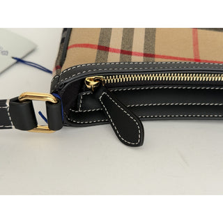 Burberry Zip Closure Archive Beige IP Check Satchel Bag 8111415 IT NWT $1450