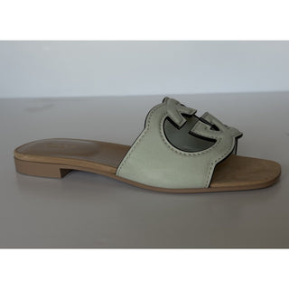 Gucci Interlocking G Green Leather Sandals 6 US (36 Euro) Italy 694451 NIB
