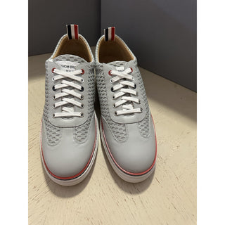 NIB Thom Browne Men Leather & Mesh Training Sneakers Shoes Gray 11 US/44 Eu Ita