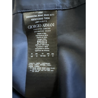 Giorgio Armani Men Dress Shirt Navy Size 43/17 New $1295 Italy