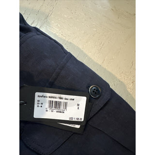 NWT $1195 Giorgio Armani Men Linen Short Pants Navy 58 Eu/42 US