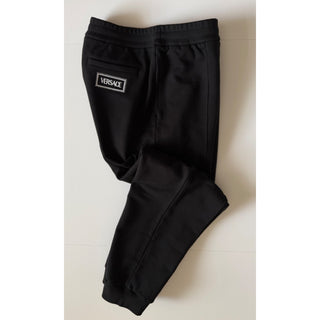 Versace Men's Embroidered Black Activewear Pants 4XL Italy 1012568 NWT $1195