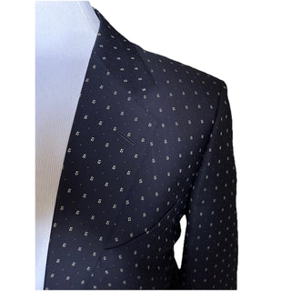 NWT $4800 Gucci Men G Logo London Wool Suit Navy 38 US/48 Eu Switzerland