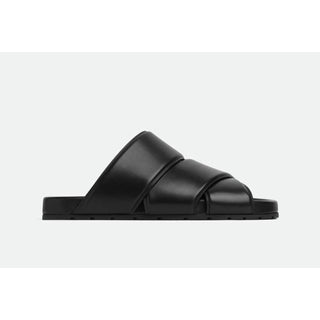 Bottega Veneta Men's Bridge Calf Leather Sandals Black 8 US 754187 IT NIB $990