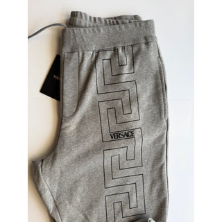 Versace Men's Greca Print Gray/Black Activewear Sweatpants Pants 3XL 1021362 NWT