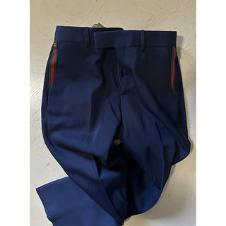 Gucci Men Dress Pants Navy 32 US/48 Eu New $1200