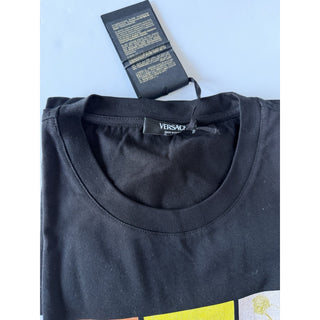 Versace Men’s Logo Compact Cotton Jersey T-Shirt Black 3XL 1013302 IT NWT $750