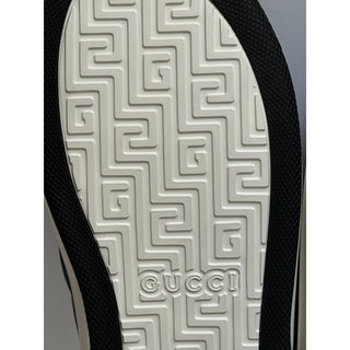 Gucci Ace Web Stripe Leather Sneakers Black Men’s 7.5 US (7 Gucci) 791394 NWT