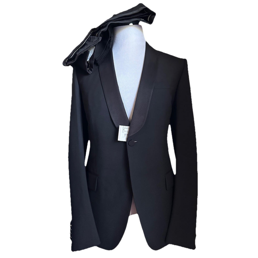NWT $3500 Gucci Men’s Tuxedo Suit Black Size 46R US/56R Eu Italy