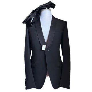 NWT $3500 Gucci Men’s Tuxedo Suit Black Size 46R US/56R Eu Italy