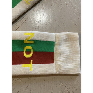 NWT Gucci NOT FAKE Socks With Stripe Red/ Green/Ivory Size M Italy