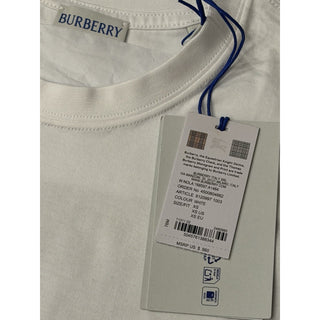 Burberry Nola Check Women’s White Short Sleeve T-shirt XS 8120998 NWT $560