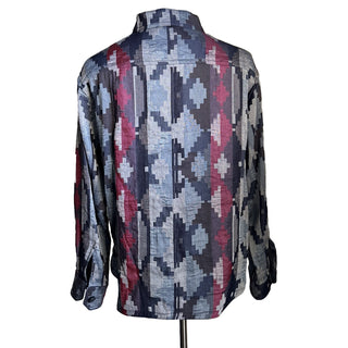 NWT $2195 Giorgio Armani Men Blazer Shirt Blue/Red/Multi 38 US/48 Eu Italy