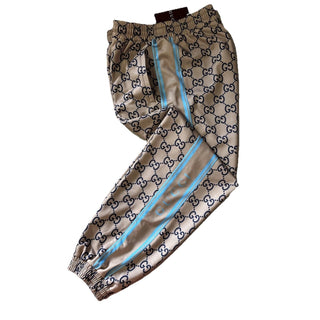 New $1800 Gucci Men’s GG Print Jogging Pants Beige Size XL
