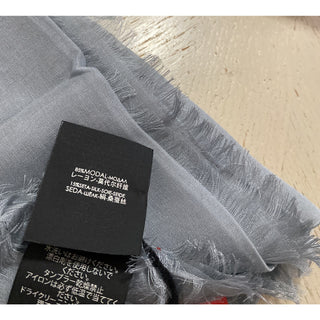 NWT $900 Gucci Men’s Shawl Angels Scarf Lead/Red Italy