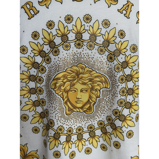 Versace Medusa Print with Studs Ivory Cotton Jersey T-Shirt XL 1011861 NWT $925