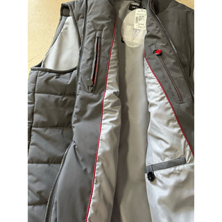 New $4135 Kiton Quilted Stand-Collar Puffer Vest Gilet Gray Size 46 US/58 Eu
