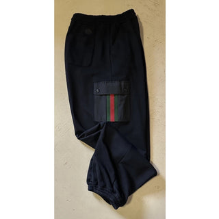 Gucci Men’s Cargo Cotton Jersey Sweatpants Black Size 2XL Italy 752189 NWT $1650