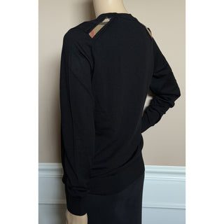Burberry Lea 100% Wool Black Sweater Medium 8091166 NWT $915