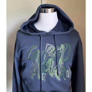 Giorgio Armani Men hoodie Pullover Blue L ( 52 Eu ) Italy NWT $1995