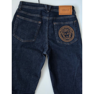 Versace Women’s Stone Wash Denim Stretch Blue Jeans Size 26 US 1018685 NWT $700