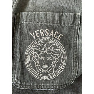 Versace Medusa Men’s Denim Stone Gray Jacket 40 US (50 Euro) 1014413 NWT $1750