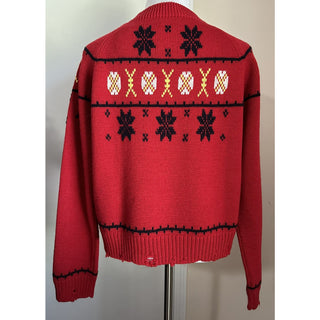 NWT $2490 Saint Laurent Men Sweater sweater in wool jacquard Red XXL Italy