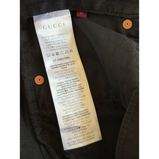 Gucci Women’s Dark Grey Denim Straight Leg Jeans Pants Size 27 Italy 788822 NWT