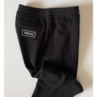 Versace Men's Embroidered Black Activewear Pants 4XL Italy 1012568 NWT $1195