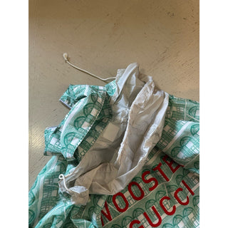 NWT $1900 Gucci Men's Oversized Track Jacket Green/white Size 42 US/52 Eu Italy