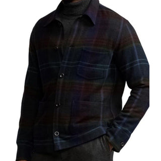 Ralph Lauren Purple Label Men Shadow Plaid Shirt Jacket Size M New $2995 Italy