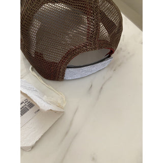 NWT Brunello Cucinelli Boys Baseball Hat Cap LT Gray/Brown Size 6 Italy