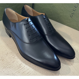 NIB Gucci Men’s Leather Oxford Shoes Black 13.5 US/13 UK 719741