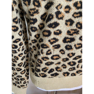 NWT $1960 Gucci Men Wool Jacquard Knit Crewneck Sweater Camel/Black XS Italy