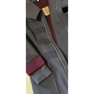 New $3550 Burberry Men’s Oversized Wool Hooded Coat DARK CHARCOAL 38 US/48 Eu