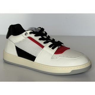 Versace Low Top Leather Sneakers White/Black/Red Men 8 US (41 Eu) IT 1022558 NIB