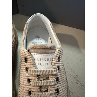 NIB $950 Brunello Cucinelli Men’s Suede Sneakers Shoes Beige 7 US/40 Eu