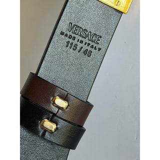 Versace Greca Calf Leather Reversible Brown/Black Belt 115 (46) 1021757 IT NWT