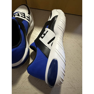 NIB $980 Fendi Men Forever Fendi Runner Sneakers Shoes White/Blue 9 US/42 Eu
