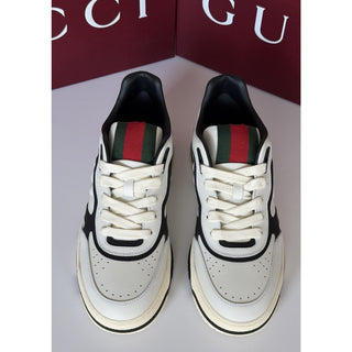 Gucci Women’s Re-Web Sneakers White/Black 9 US (39 Euro) 807059 NIB