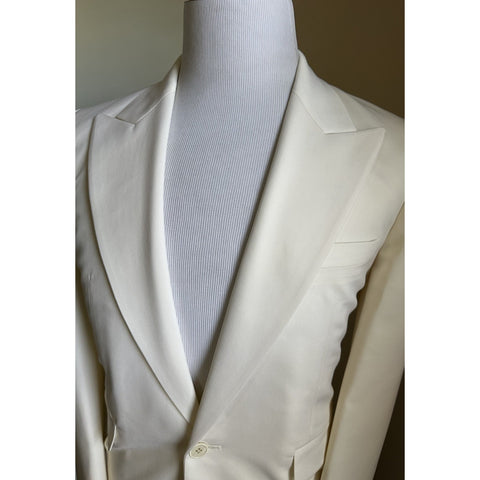 Saint Laurent Men’s Wool Jacket Blazer White 40R US/50R Eu New $3550