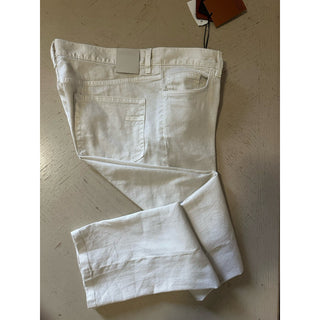 ZEGNA Denim Slim Fit Pants Jeans Ivory Size 38/54 New