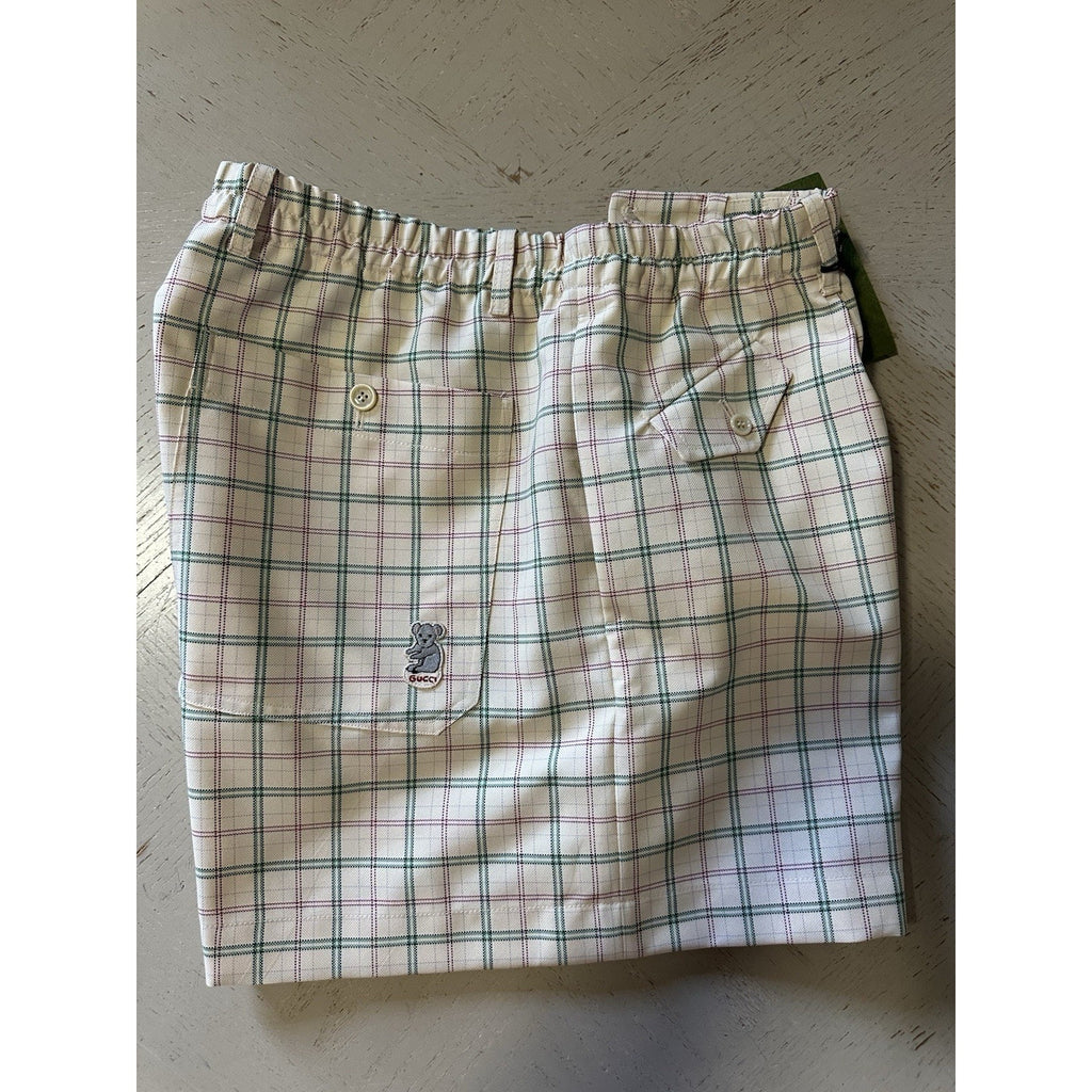 Gucci Mens Drawstring Short Pants Milk/Green Size 34 US/50 Eu New Italy