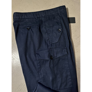 NWT $875 Giorgio Armani Men Linen/Cotton Jogging Cargo Pants Navy 36 US/52 Eu