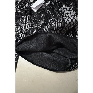 New $3050 Balmain Patterned-Knit Body-Con Minidress Black 44/12 Italy